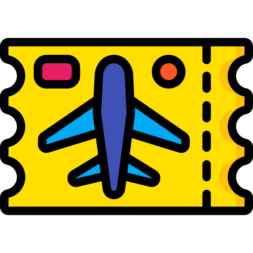 Plane ticket Basic Miscellany Lineal Color icon