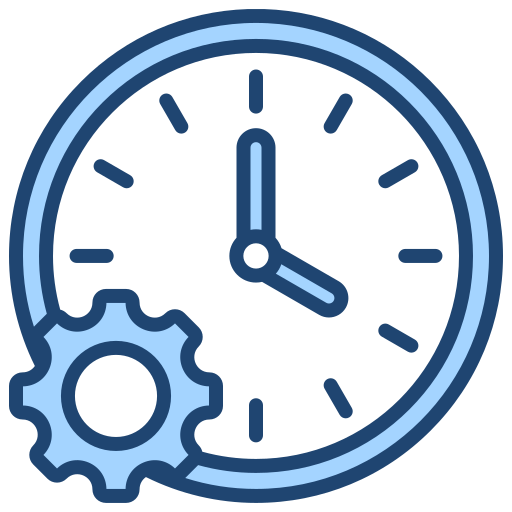 Time management Generic Blue icon