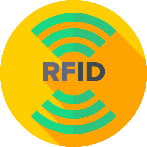 rfid Flat Circular Flat icona