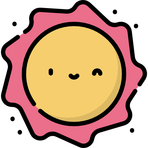 Sun Kawaii Lineal color icon