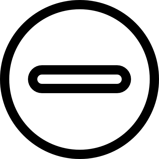 minus Basic Rounded Lineal icoon