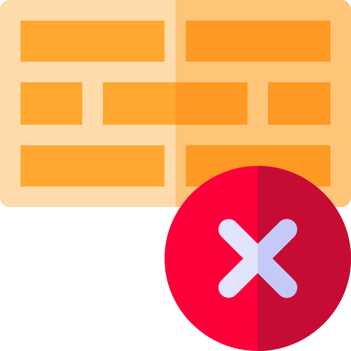 firewall Basic Rounded Flat icona