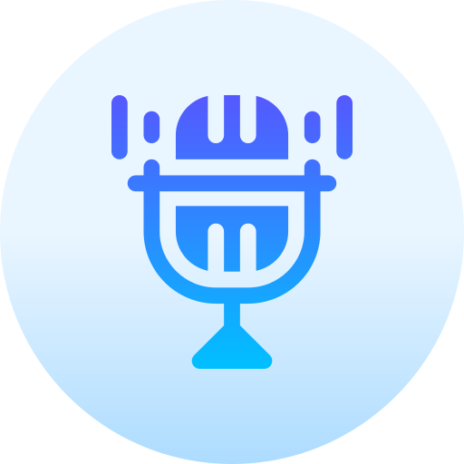 mikrofon Basic Gradient Circular icon