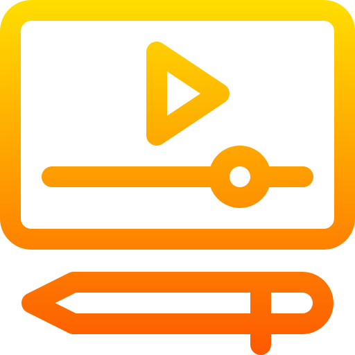 video Basic Gradient Lineal color icona