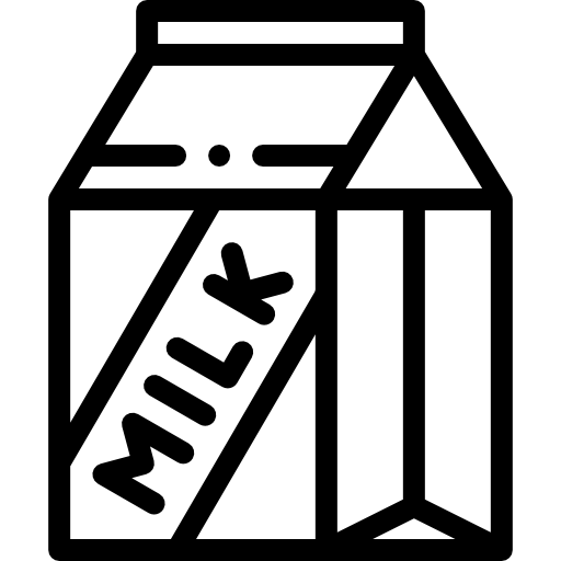 lait Detailed Rounded Lineal Icône