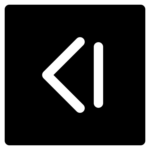 la gauche Generic Glyph Icône