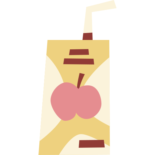 Juice box Cartoon Flat icon