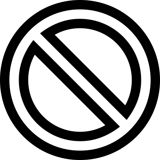 proibição Basic Straight Lineal Ícone