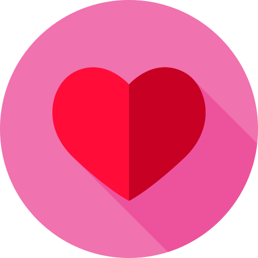 Heart Flat Circular Flat icon