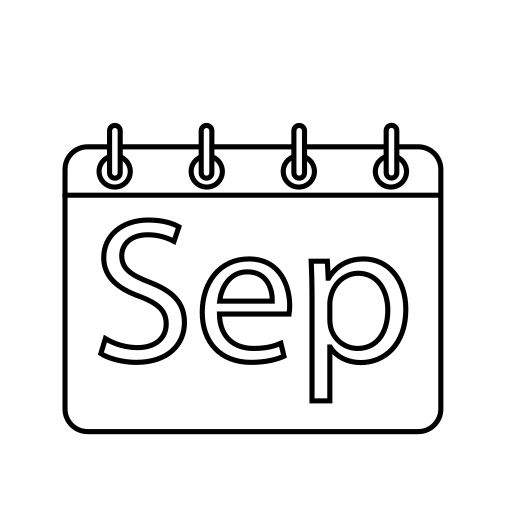 September Generic Thin Outline icon