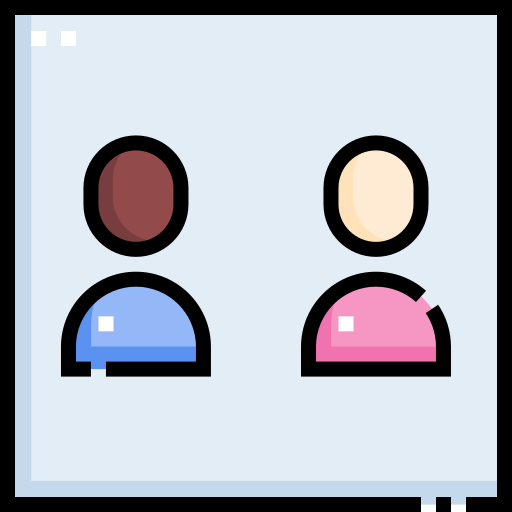 いいえ Detailed Straight Lineal color icon