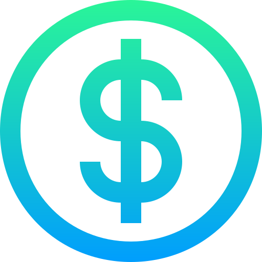 dollar Super Basic Straight Gradient icon