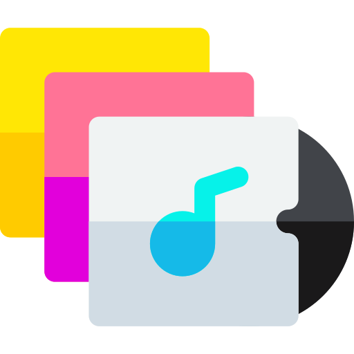 musik album Basic Rounded Flat icon