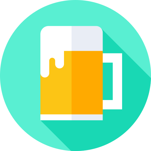 맥주 Flat Circular Flat icon