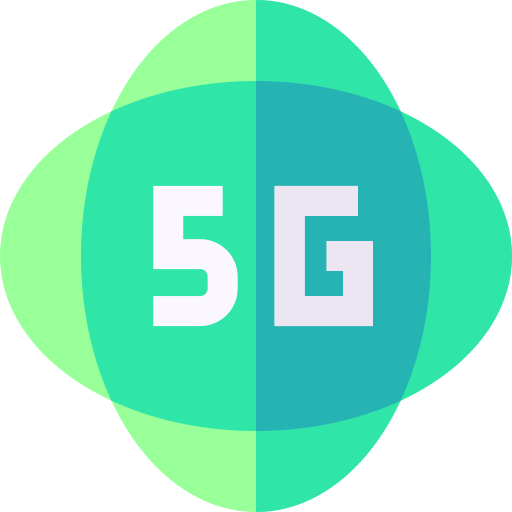 5g Basic Straight Flat Ícone