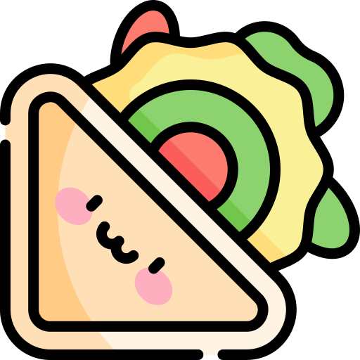 sandwich Kawaii Lineal color icon