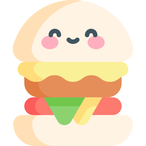 burgery Kawaii Flat ikona