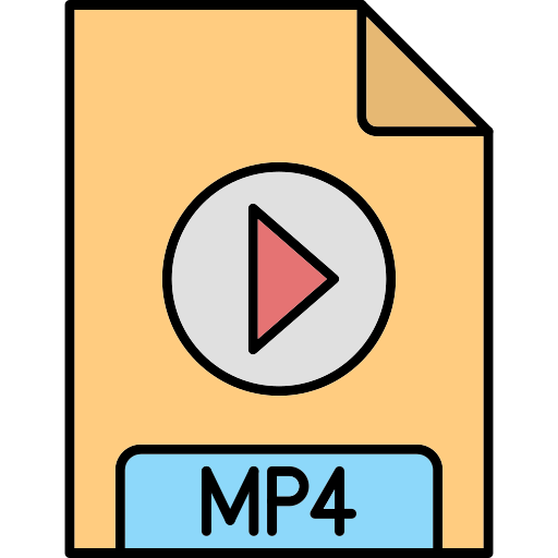 mp4 Generic Thin Outline Color icon