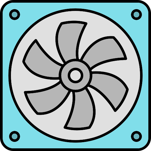 ventilateur Generic Thin Outline Color Icône