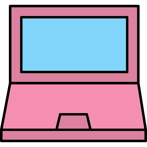 Laptop Generic Thin Outline Color icon