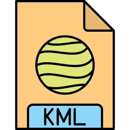 kml Generic Thin Outline Color Icône