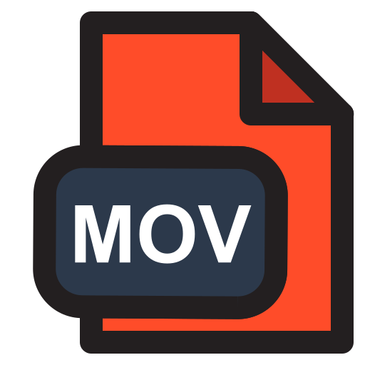 Mov file format Generic Outline Color icon