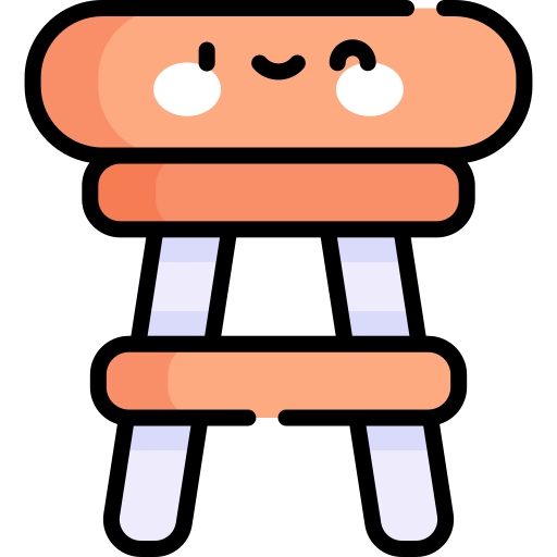 Stool Kawaii Lineal color icon