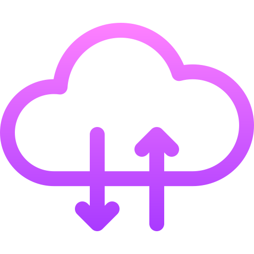 Cloud storage Basic Gradient Lineal color icon