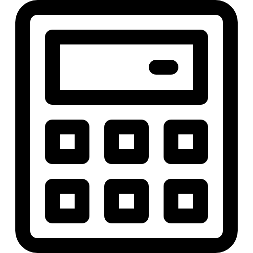 calcolatrice Basic Rounded Lineal icona