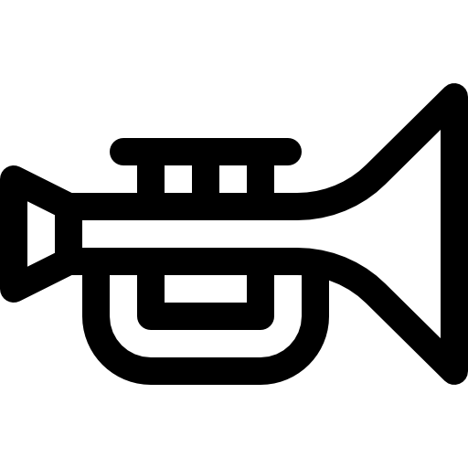 tromba Basic Rounded Lineal icona