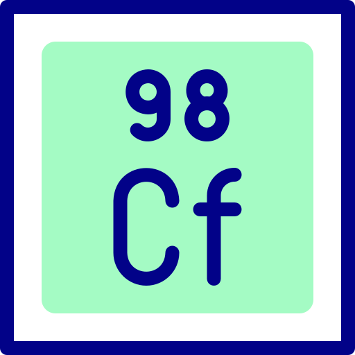 californium Detailed Mixed Lineal color Ícone