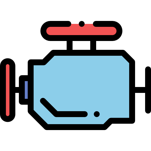 motor Detailed Rounded Lineal color icon