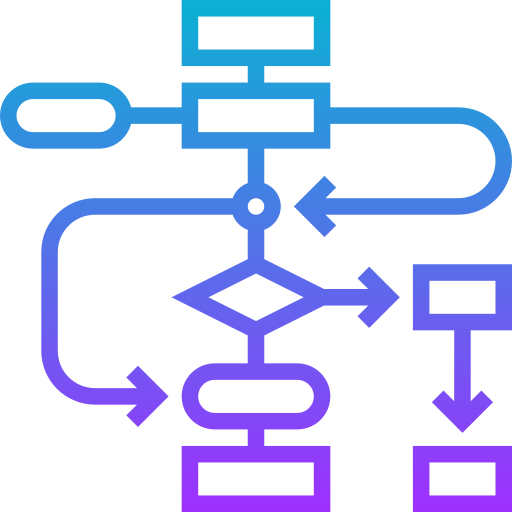 flussdiagramm Meticulous Gradient icon