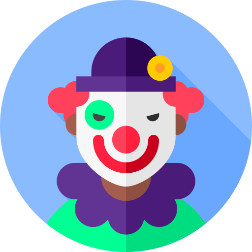 Clown Flat Circular Flat icon