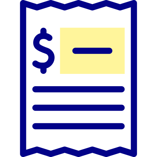 Invoice Detailed Mixed Lineal color icon