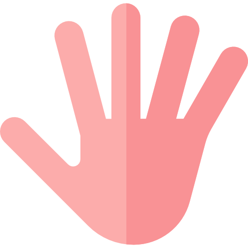 hand Basic Straight Flat icon