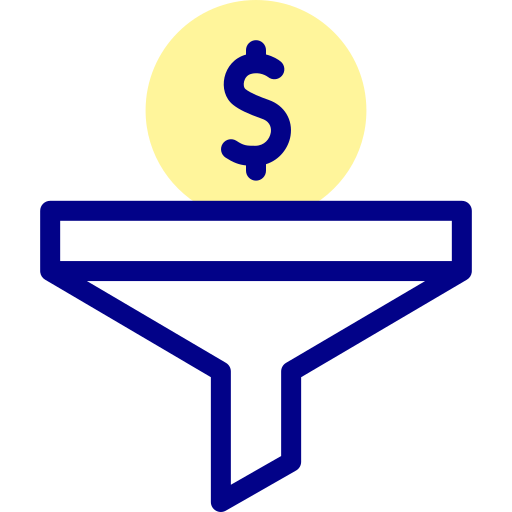 Funnel Detailed Mixed Lineal color icon