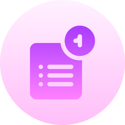 List Basic Gradient Circular icon