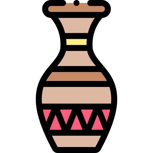 vase Detailed Rounded Lineal color icon