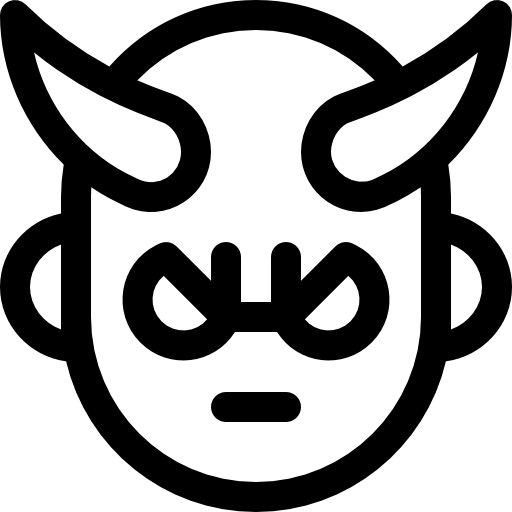 diable Basic Rounded Lineal Icône