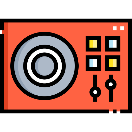 kontroler dj-a Detailed Straight Lineal color ikona