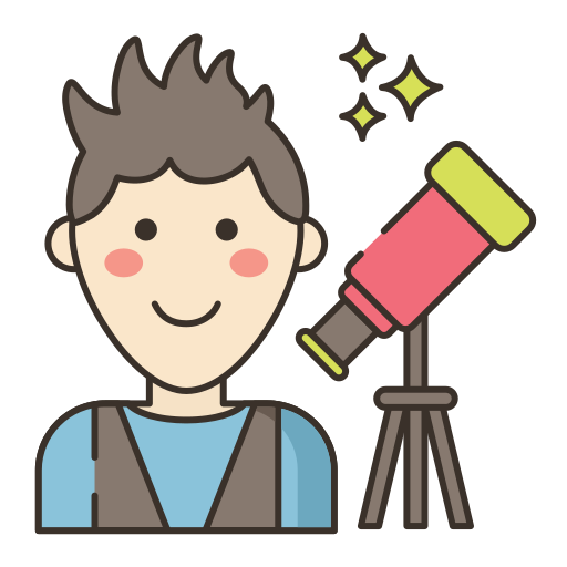 Astronomer Flaticons Lineal Color icon