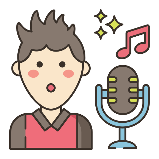 Singer Flaticons Lineal Color icon