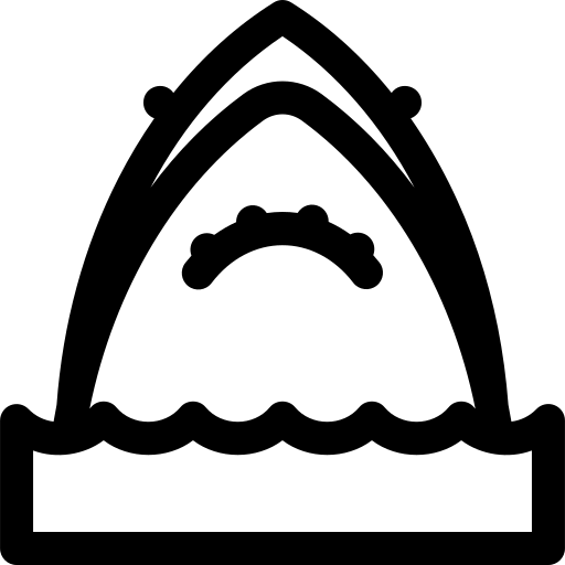 tubarão Basic Rounded Lineal Ícone