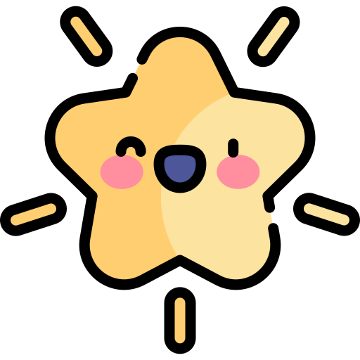 Star Kawaii Lineal color icon