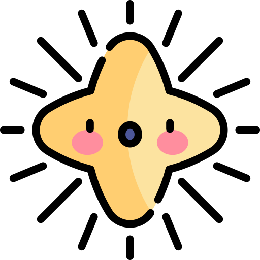 Star Kawaii Lineal color icon