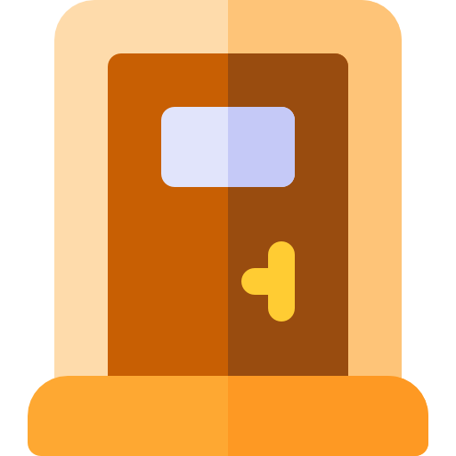 Door Basic Rounded Flat icon