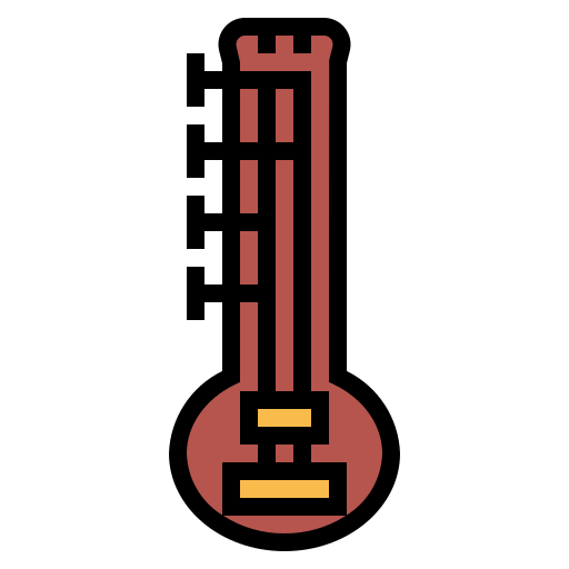 sitar Smalllikeart Lineal Color icon