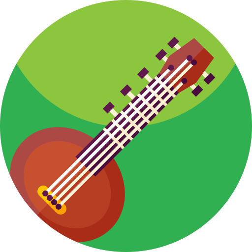 Sitar Geometric Flat Circular Flat icon