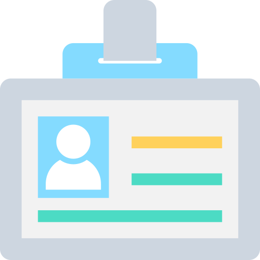 Id card Flat Color Flat icon